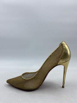 Christian Louboutin Gold Pump Heel Women 6.5 alternative image