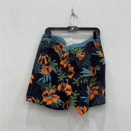 NWT Roark Mens Multicolor Floral Drawstring Pull-On Swim Trunks Size 32 alternative image