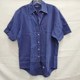 Polo Ralph Lauren MN's 100% Cotton Blue Short Sleeve Shirt Size MM
