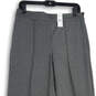 NWT Womens Gray Pleated Wide Leg Side Zip Ankle Pants Size 8 image number 3