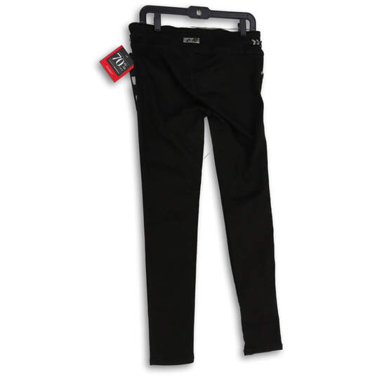NWT Womens Black Denim Stretch 5-Pocket Design Skinny Leg Jeans Size 12 image number 2