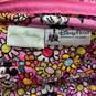 Vera Bradley Womens Pink Floral Quilted Adjustable Strap Disney Zip Backpack Bag image number 6