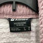 Womens Pink Gray Long Sleeve Mock Neck Full Zip Jacket Size 10 image number 3