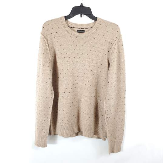 All Saints Men Beige Dotted Sweater M image number 1
