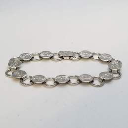 Sarah Coventry Vintage Silver Tone Textured Pattern Bracelet 10.6g