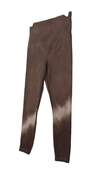 Womens Brown Elastic Waist Pull On Compression Leggings Size Small image number 1