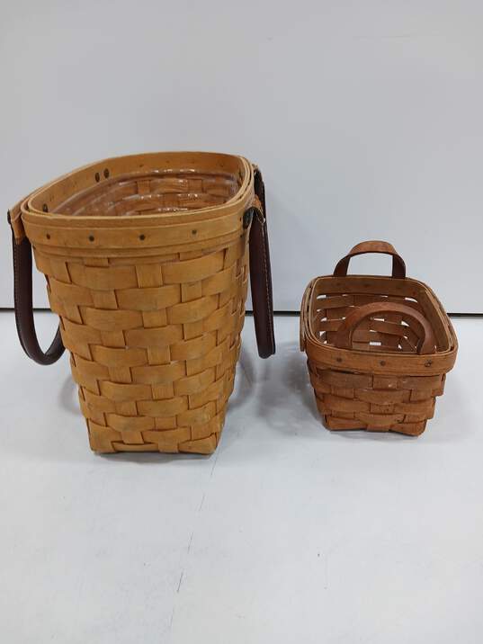 2 Vintage Longaberger Baskets image number 4