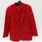 Liz Sport Red Wool Dress Jacket Size 10 image number 1