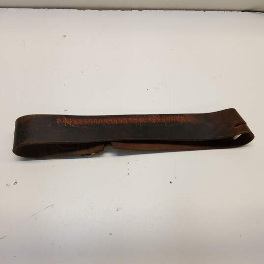 Hunter 152-MED Men's Brown Leather Gun Belt image number 2
