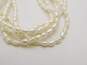 Romantic 14k Yellow Gold Clasp FWP 5 Strand Necklace & Bracelet 58.6g image number 5