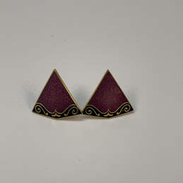 Designer Isle Of Skye Gold-Tone Triangle Shape Classic Stud Earrings alternative image