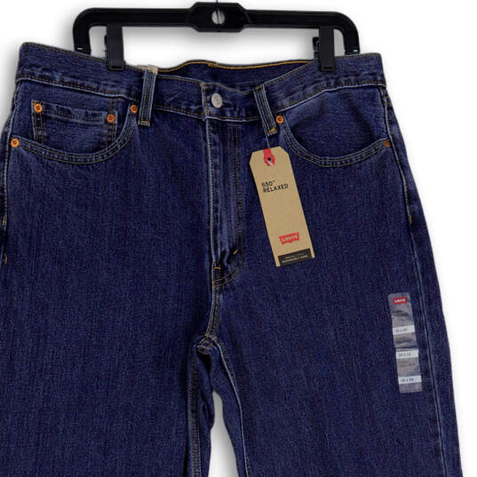 NWT Mens Blue 550 Denim Stretch Relaxed Fit Tapered Leg Jeans Size 36x34 image number 3