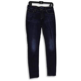 Womens Blue Denim Medium Wash 5-Pocket Design Skinny Leg Jeans Size 4/27R