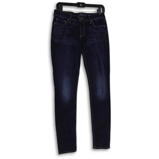 Womens Blue Denim Medium Wash 5-Pocket Design Skinny Leg Jeans Size 4/27R image number 1