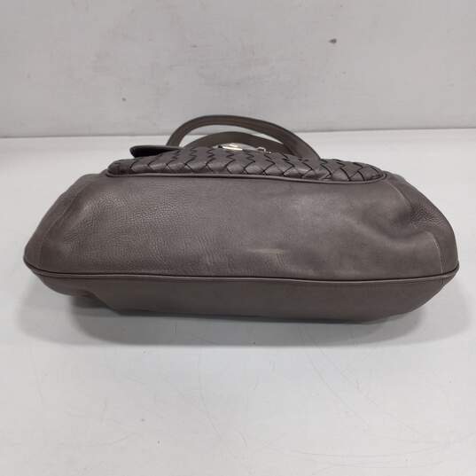 Cole Haan Gray Leather Tote Purse image number 3