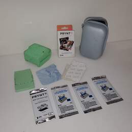 Untested Prynt Pocket Photo Printer for iPhone Mint Green w/ Accessories P/R