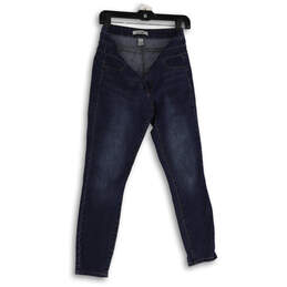 Womens Blue Medium Wash Stretch Pockets Denim Skinny Leg Jeans Size 6
