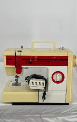 Brother White Red Home Electronic Stitching Sewing Machine W-0530058-P