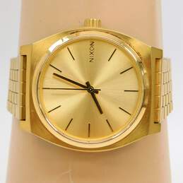 Nixon Minimal The Time Teller Gold Tone Men's Analog Dress Watch In Original Box 217.8g alternative image