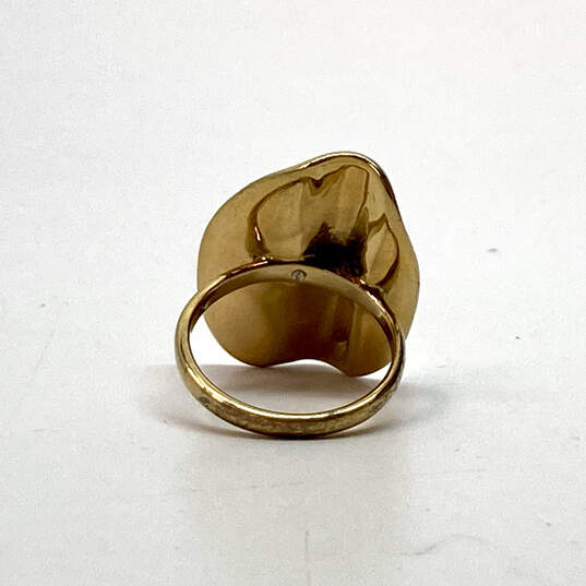Designer J. Crew Gold-Tone Asymmetric Shaped Band Ring Size 6.75 image number 2