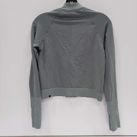 Lululemon Women's Gray Rest Less Cropped Half-Zip Active Wear Sweatshirt image number 3