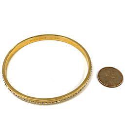 Designer Kate Spade Gold-Tone Clear Rhinestone Studded Bangle Bracelet alternative image