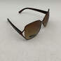 Womens Brown Tortoise UV Protection Oversized Square Sunglasses W/ Case image number 4