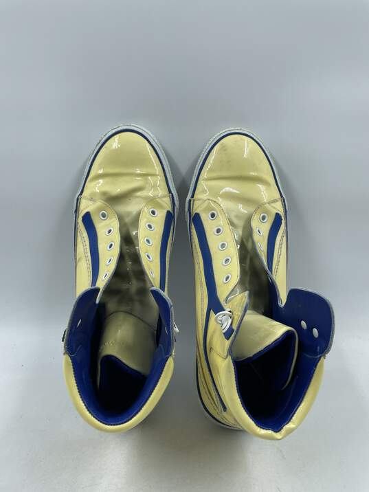 Authentic YSL Vtg Yellow Patent Hi-Tops M 10 image number 6