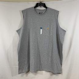 Men's Grey Heather Carhartt Sleeveless Pocket T-Shirt, Sz. 3XL