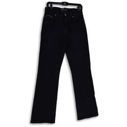 Womens Blue Denim Dark Wash 5-Pocket Design Straight Leg Jeans Size W30 L34