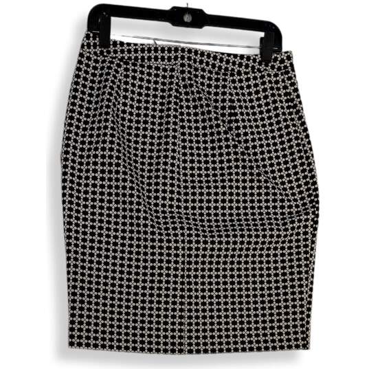 The Limited Womens Black White Pleated Side Zip Straight & Pencil Skirt Size 6 image number 2