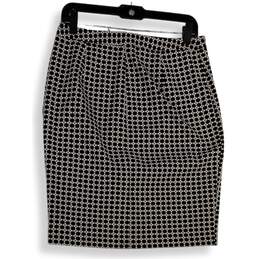 The Limited Womens Black White Pleated Side Zip Straight & Pencil Skirt Size 6 alternative image