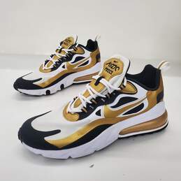Nike Men's Air Max 270 React Metallic Gold Sneakers Size 9