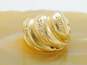 Elegant 14K Yellow Gold Diamond Accent Swirl Ring 19.0g image number 1