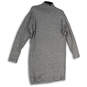 NWT Womens Gray Heather Long Sleeve Stretch Pullover Sweater Dress Size S image number 2