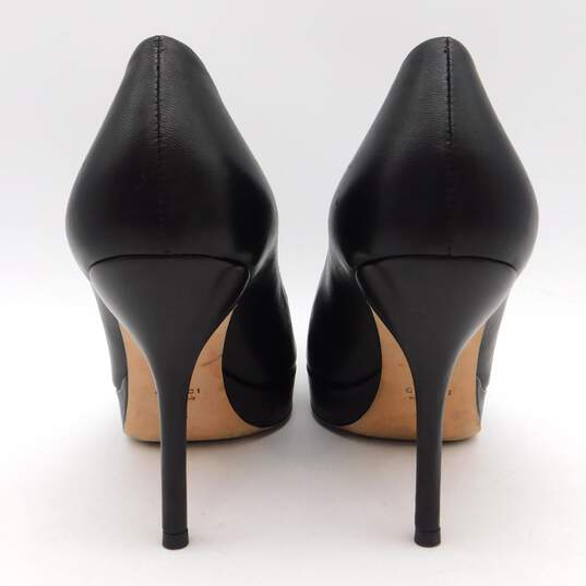 Buy the Gucci Sofia Black Leather Platform Heel Pumps | GoodwillFinds