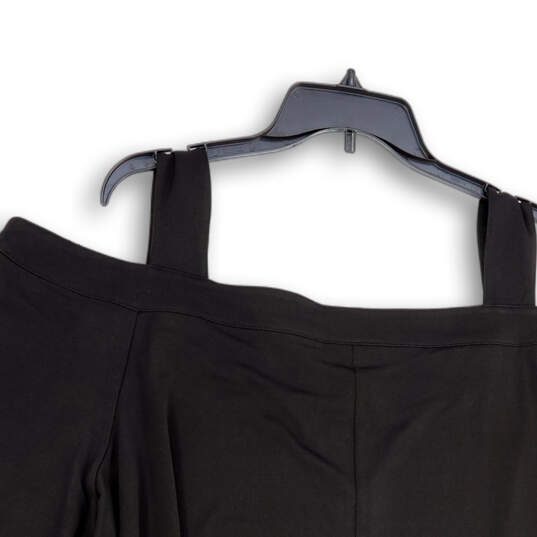Womens Black Floral Lace Cold Shoulder Wide Strap Blouse Top Size 3X 26/28W image number 4