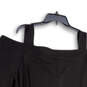 Womens Black Floral Lace Cold Shoulder Wide Strap Blouse Top Size 3X 26/28W image number 4