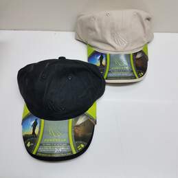 Lot of 2 light up baseball hats with built in headlamps with tags - powers on