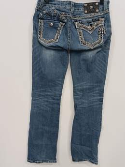 Miss Me Women's Embellished Blue Easy Boot Distressed Jeans Size 29 alternative image