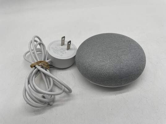 Mini White Gray Bluetooth Wireless Smart Speaker W/ Charger Not Tested image number 1