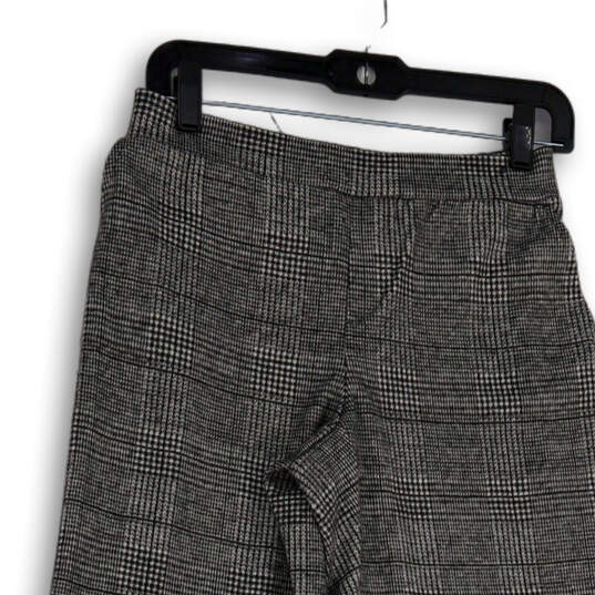 NWT Womens Gray Plaid Elastic Waist Slash Pockets Pull-On Ankle Pants Sz 0 image number 3