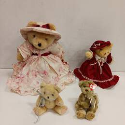 Bundle of Four Assorted Stuffed Teddy Bears Plush Toys