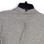 Womens Gray Space Dye Long Sleeve Collared Pullover Blouse Top Size XS image number 4