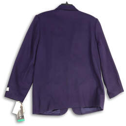 NWT Womens Purple Long Sleeve Notch Lapel One Button Blazer Size 18 alternative image