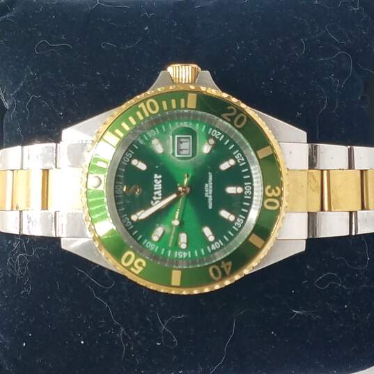 Stauer Two Toned Green Divers Watch image number 4
