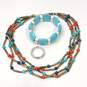Bundle of Assorted Blue Stone Fashion Costume Jewelry image number 3