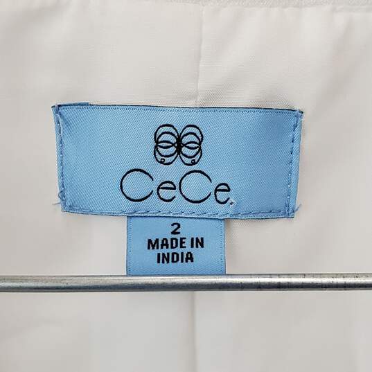CeCe Ivory Crop Jacket Size 2 image number 4