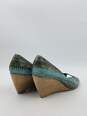 Pierre Hardy Turquoise Snakeskin Wedge Pumps W 8.5 COA image number 4