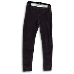 Womens Purple Medium Wash Pockets Stretch Denim Skinny Leg Jeans Size 9M